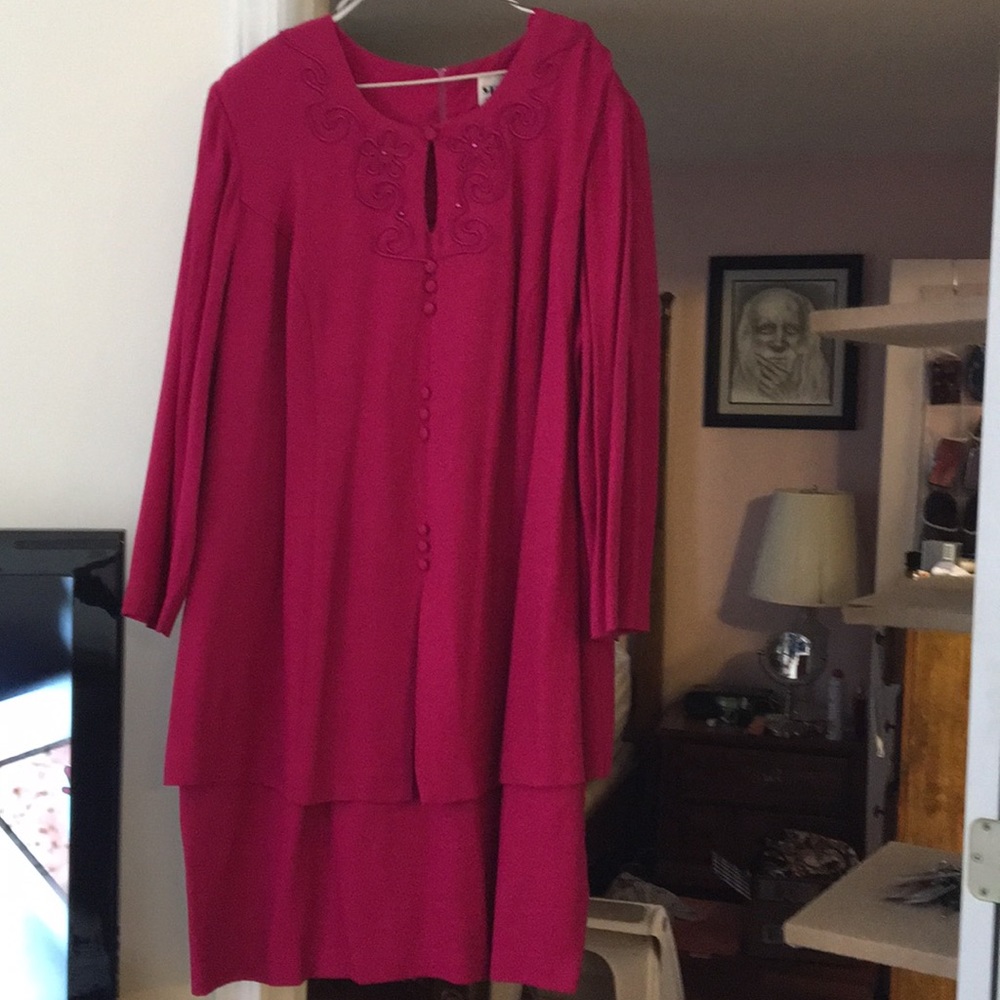 Studio I fuschia one piece dress.  22W petite